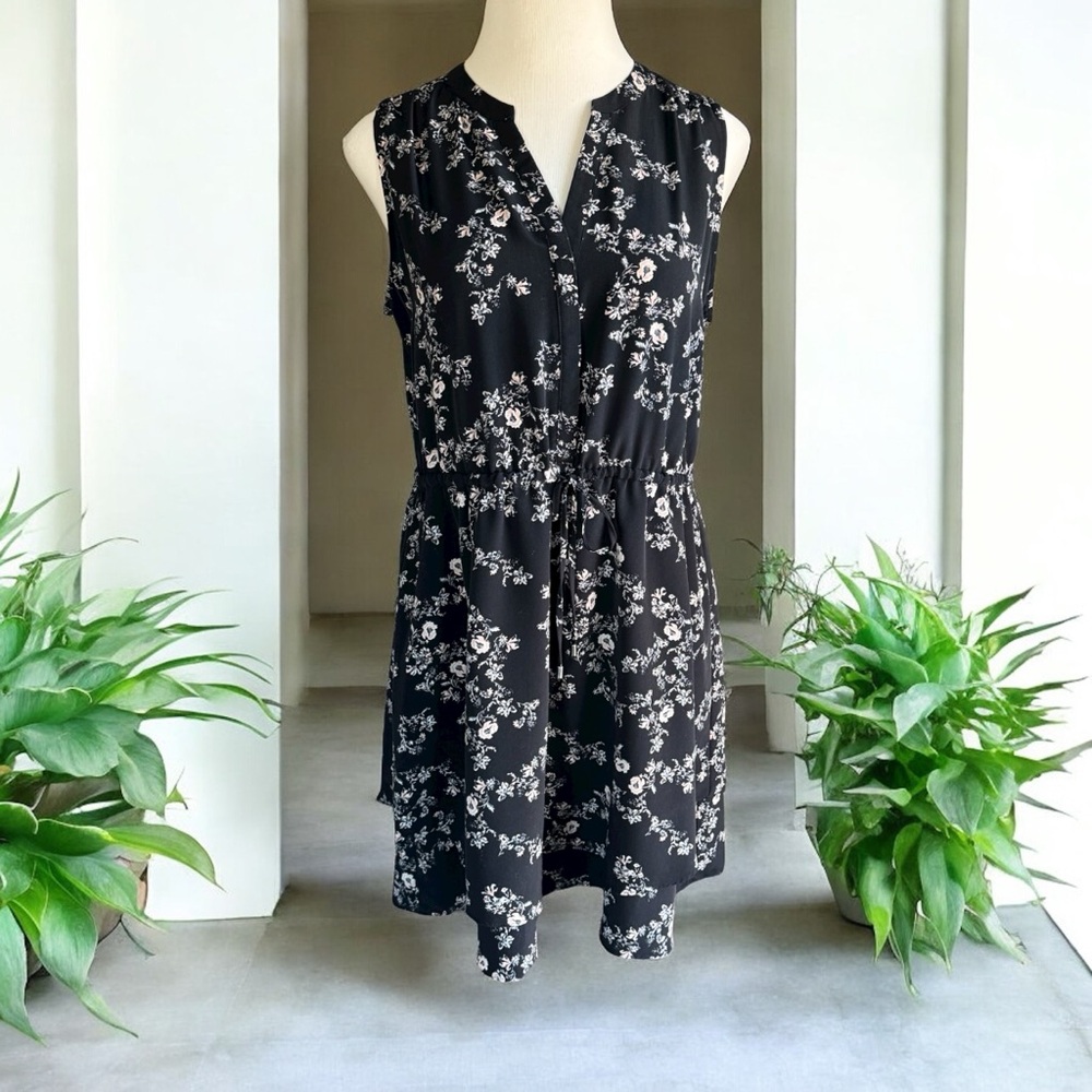 Xhilaration Black and Pink Floral Dress